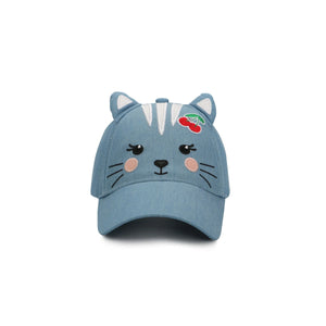 Ball Cap : Cat - Denim - UPF50 - Large 4-6 yrs