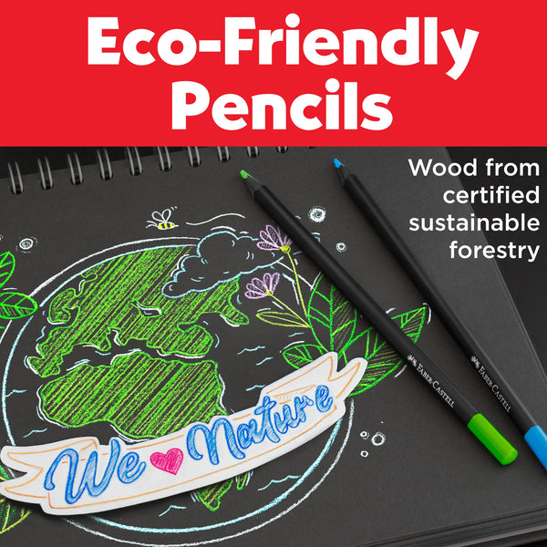 FC: Black Edition 12 Coloured Pencils - Neon & Pastel - Ages 13+