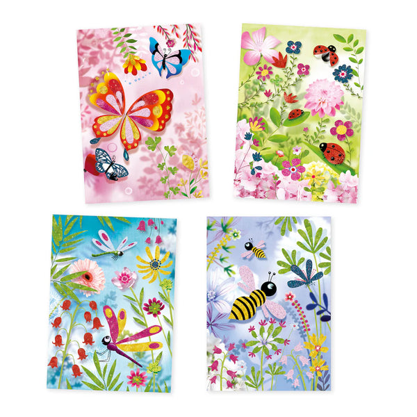Djeco: Glitter Boards - Butterflies - Ages 6+