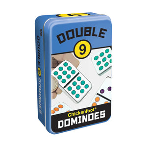 Double 9 Chickenfoot Dominoes Tin - Ages 8+