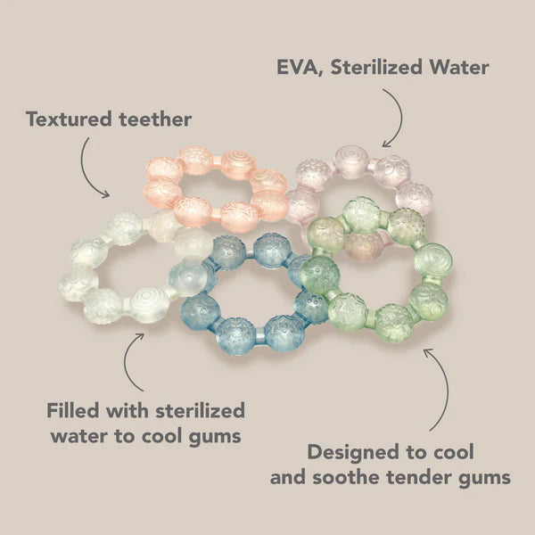 Noüka: Cooling Ring Teether Soft Blush - Ages 3mths+