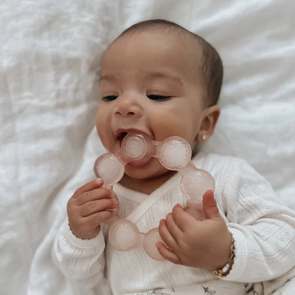 Noüka: Cooling Ring Teether Soft Blush - Ages 3mths+