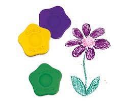 Djeco: 12 Flower Crayons For Toddlers - Ages 18mth+