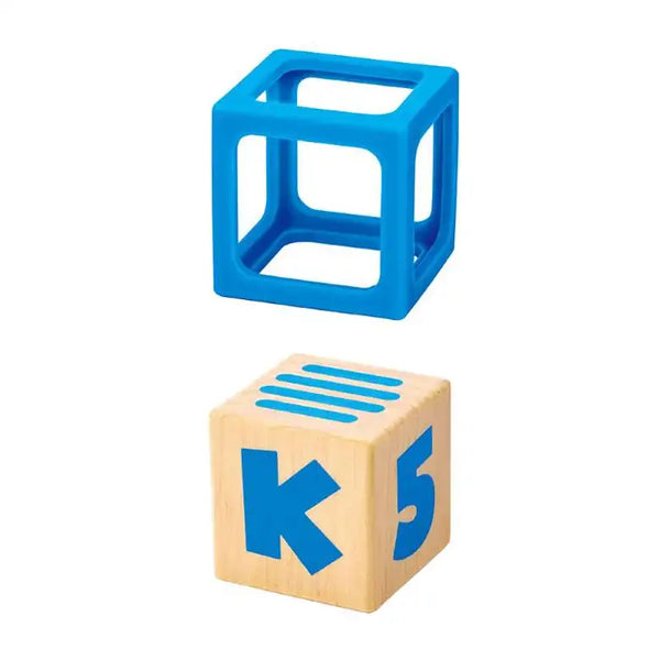 Hape: Grip-n-Stack Silicone and Wood Blocks - Ages 6mths+