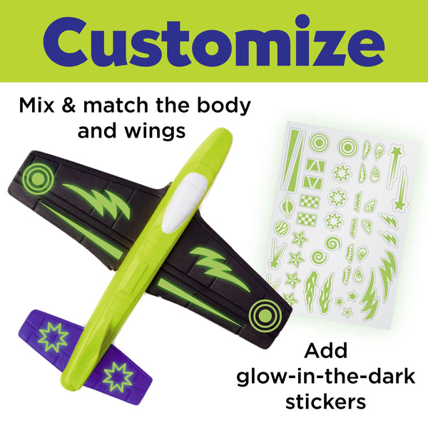 Creativity for Kids: Stunt Squadron Glow in the Dark Foam Fliers - Ages 5+