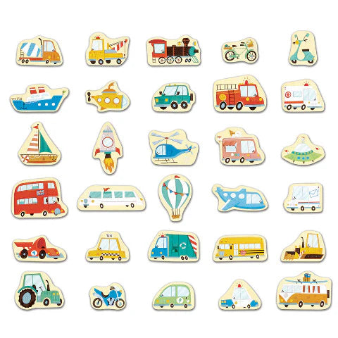 Hape: Magnetic Vehicles Set - Ages 18mths+
