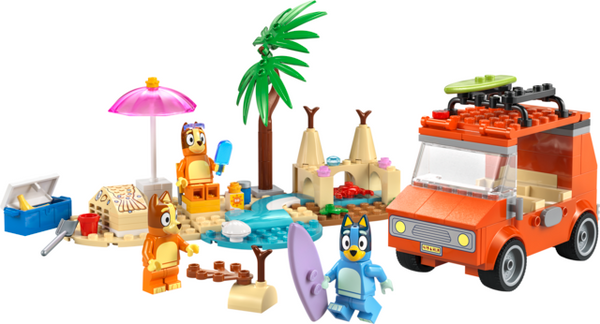 Lego: Bluey's Beach & Family Car - Ages 4+