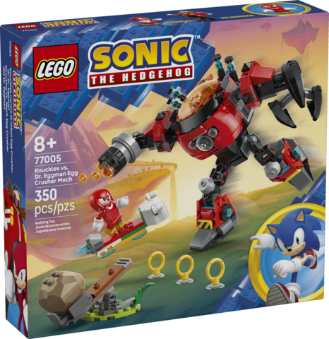 Lego: Knuckles vs. Dr. Eggman - Egg Crusher Mech Ages 8+