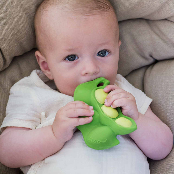 Oli & Carol: Keiko the Edamame Natural Rubber Teether & Bath Toy - Ages 0+