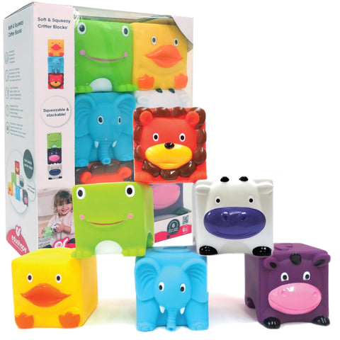 Soft & Squeezy Critter Blocks  - Ages 6mths+