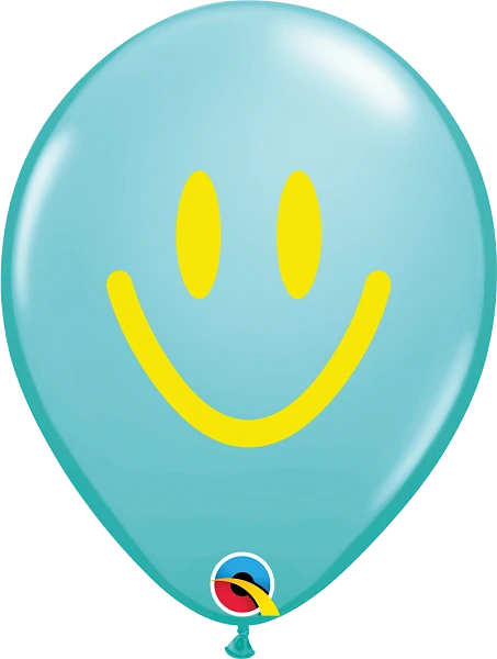 11" Latex Balloon: Smile Face - Multiple Colours Available