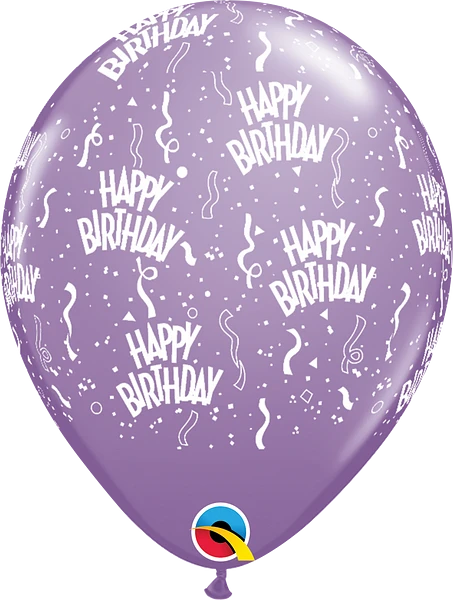 11" Latex Balloon: Birthday-a-Round