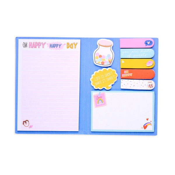 Side Notes Sticky Tab Note Pad: Happy Days - Ages 8+