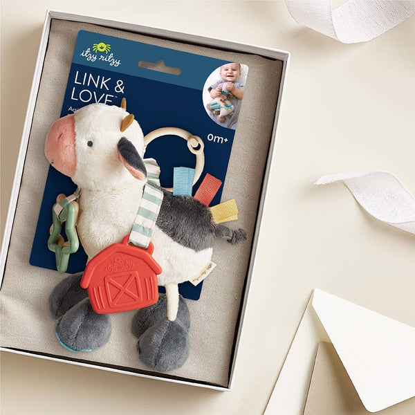 Itzy Rityz - Link & Love™ Teething Activity Toy Cow