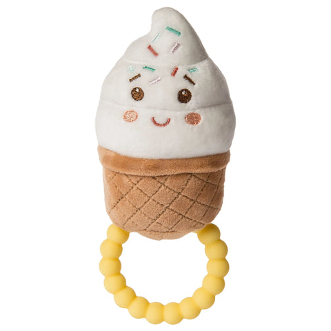 Sweet Soothie 5" Teether Rattle - Sprinkly Ice Cream - Ages 3mths+