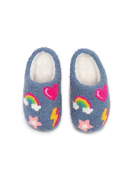 Slippers - Kids - Iconic Symbols - Blue