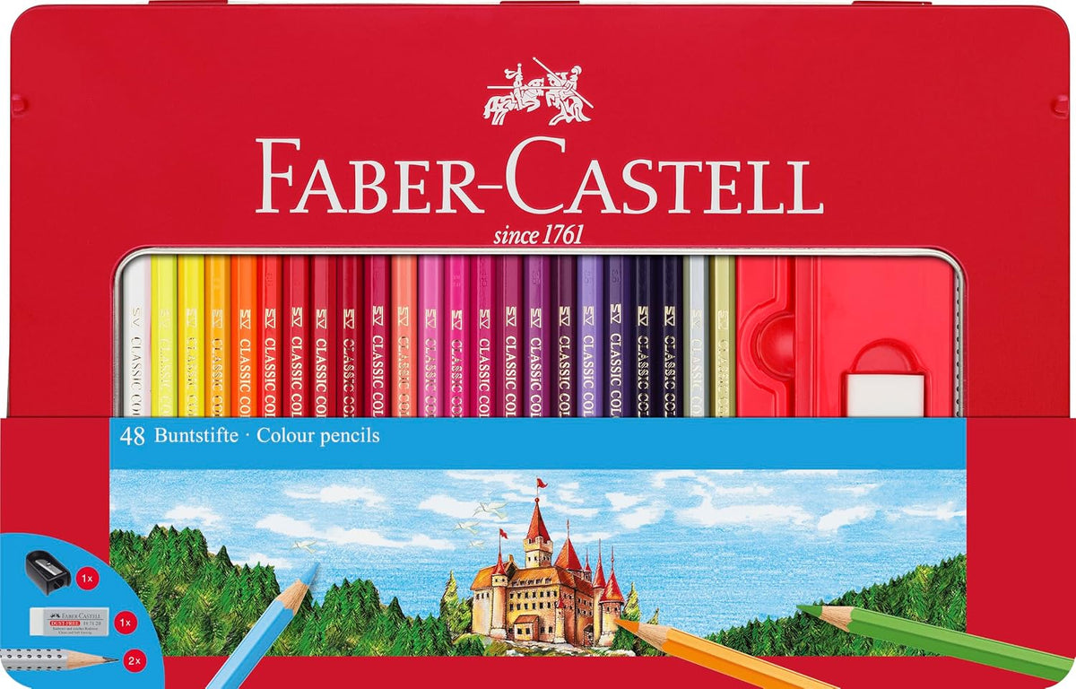 Faber-Castell Faber-Castell 48 Coloured Pencils Classic Tin Case