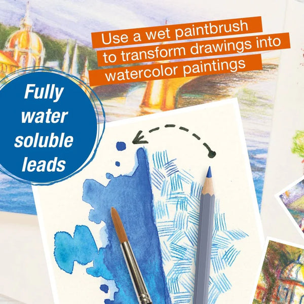 GoldFaber Watercolour Pencils Box Pastel Tones - Ages 8+