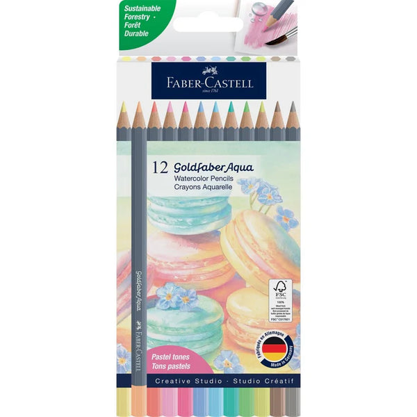 GoldFaber Watercolour Pencils Box Pastel Tones - Ages 8+
