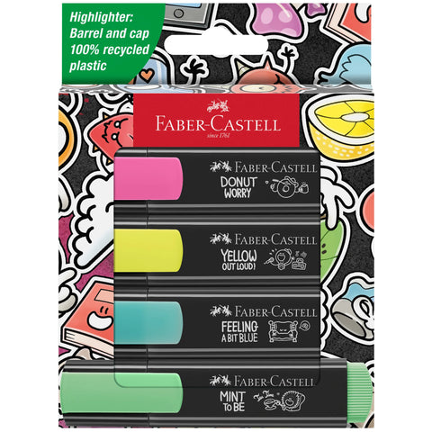 FC: Textliner Neon Highlighters Graffiti Edition 4 Count - Ages 8+