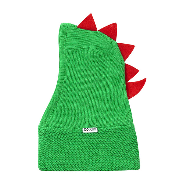 ZOOCCHINI: Baby Toddler Knit Balaclava Hat - Devin the Dinosaur- 12-24 months