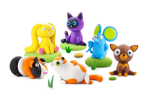 Fluffy Pets Air-Dry Modelling Clay Set