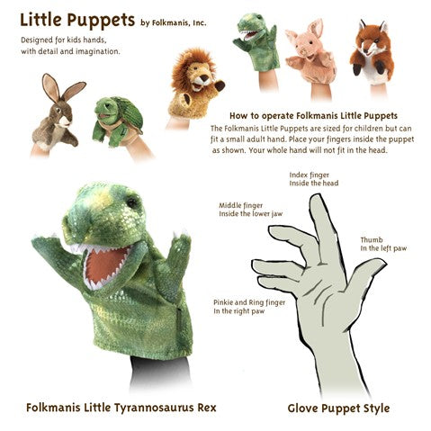 Folkmanis: Little Tyrannosaurus Rex Puppet - Ages 2+
