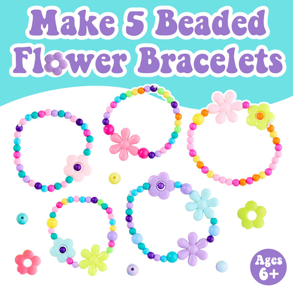 Creativity For Kids: Mini Kit Beaded Flower Bracelets - Ages 6+