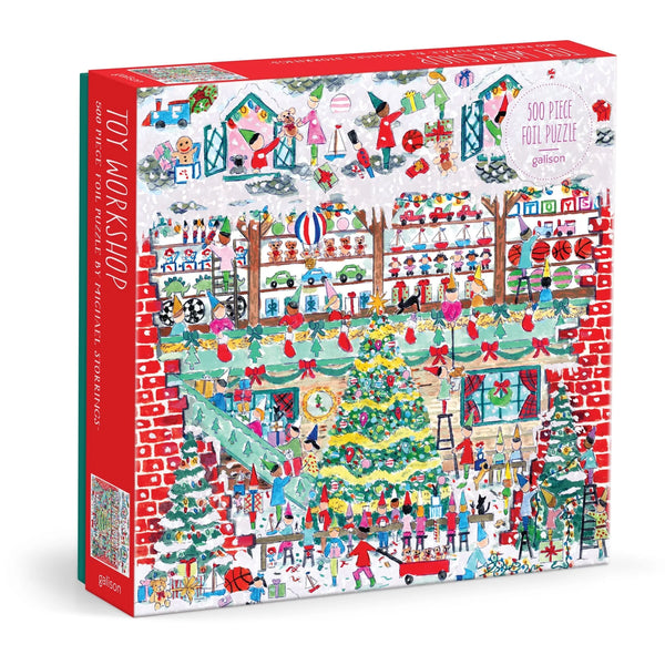 500 Pieces: Michael Storrings Toy Workshop Foil Puzzle - Ages 8+