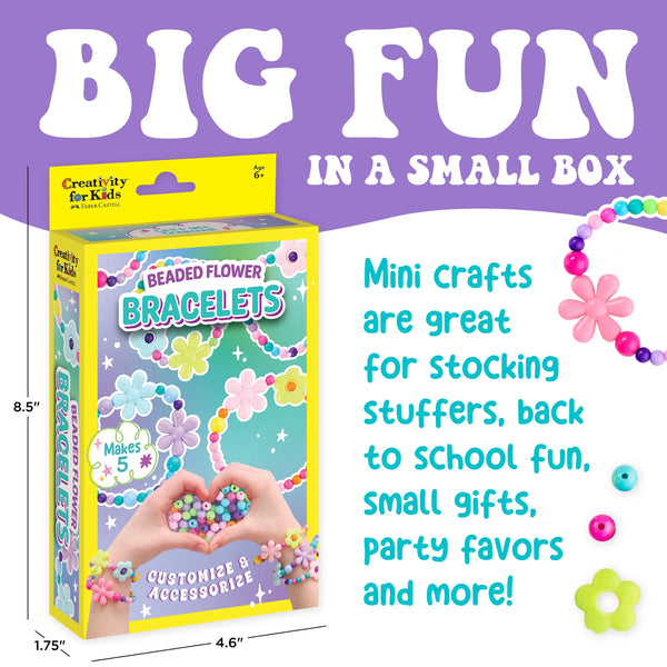 Creativity For Kids: Mini Kit Beaded Flower Bracelets - Ages 6+