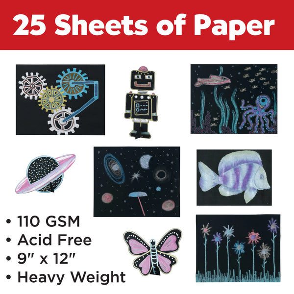 FC: Black Paper Sketch Pad - Ages 3+
