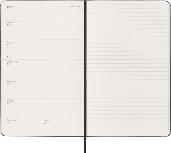 Moleskin: Classic Weekly Diary/Planner 2026 Large Hardcover Black