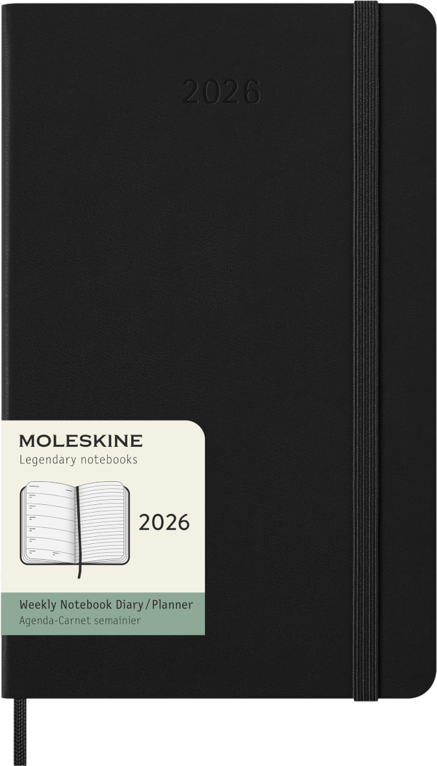 Moleskin: Classic Weekly Diary/Planner 2026 Large Hardcover Black