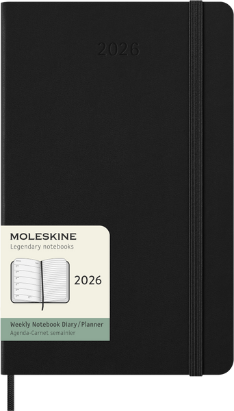 Moleskin: Classic Weekly Diary/Planner 2026 Large Hardcover Black