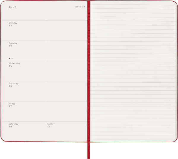 Moleskin: Classic Weekly Diary/Planner 2026 Large Hardcover Scarlett Red