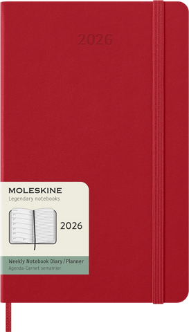 Moleskin: Classic Weekly Diary/Planner 2026 Large Hardcover Scarlett Red
