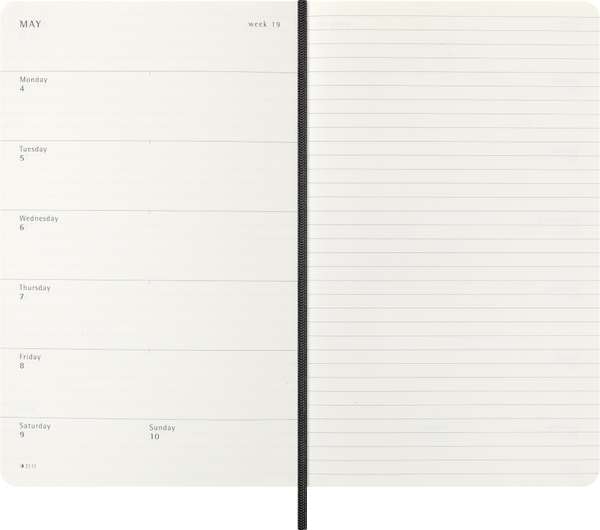 Moleskin: Classic Weekly Diary/Planner 2026 Large Softcover Black
