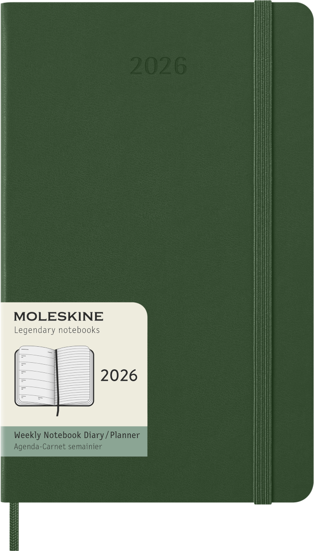 Moleskin: Classic Weekly Diary/Planner 2026 Large Hardcover Myrtle Green