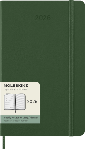 Moleskin: Classic Weekly Diary/Planner 2026 Large Hardcover Myrtle Green