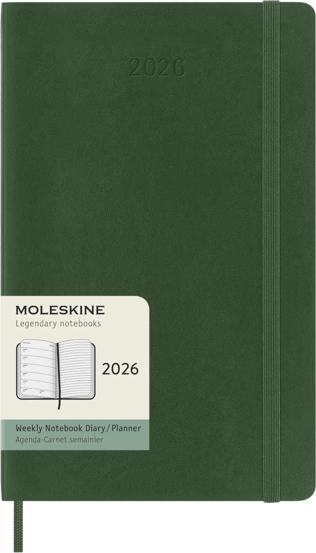 Moleskin: Classic Weekly Diary/Planner 2026 Large Softcover Myrtle Green