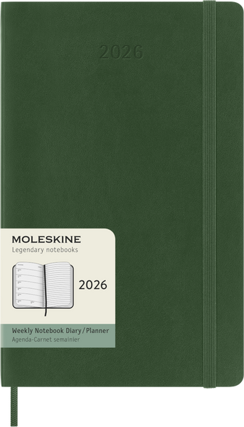 Moleskin: Classic Weekly Diary/Planner 2026 Large Softcover Myrtle Green