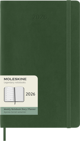 Moleskin: Classic Weekly Diary/Planner 2026 Large Softcover Myrtle Green