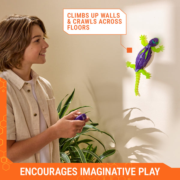 HexBots: Glowing Wall Crawler Gecko - Ages 4+
