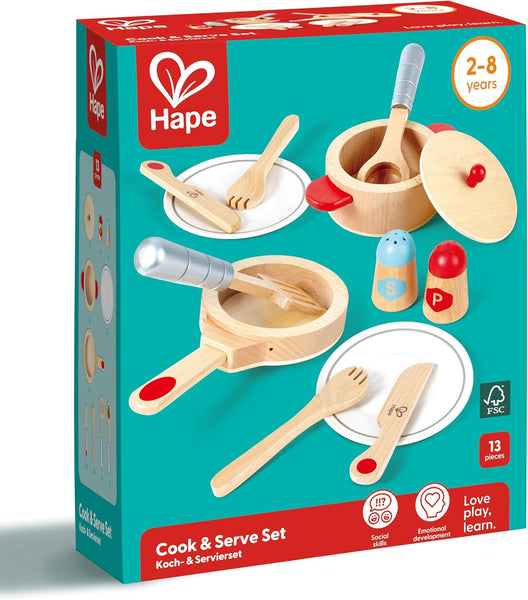 Hape: Cook & Serve Set - Ages 2+
