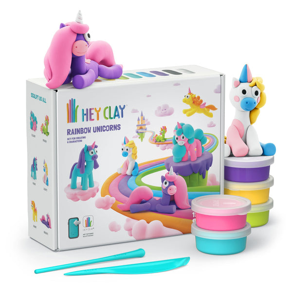 Rainbow Unicorns Air-Dry Modelling Clay Set