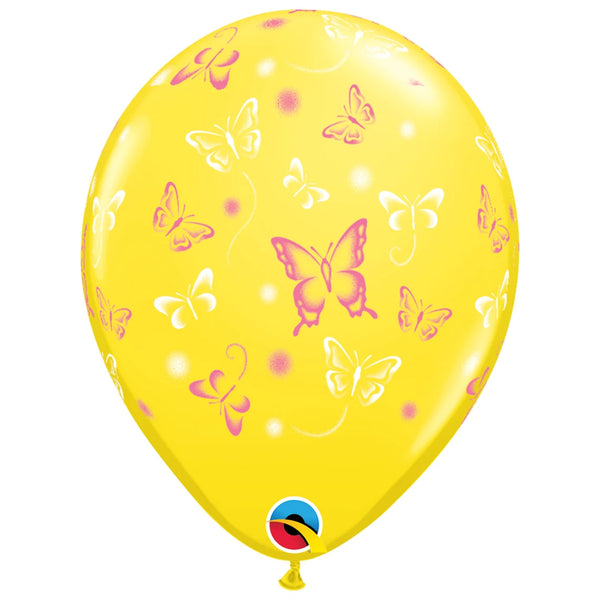 11" Latex Balloon: Butterflies