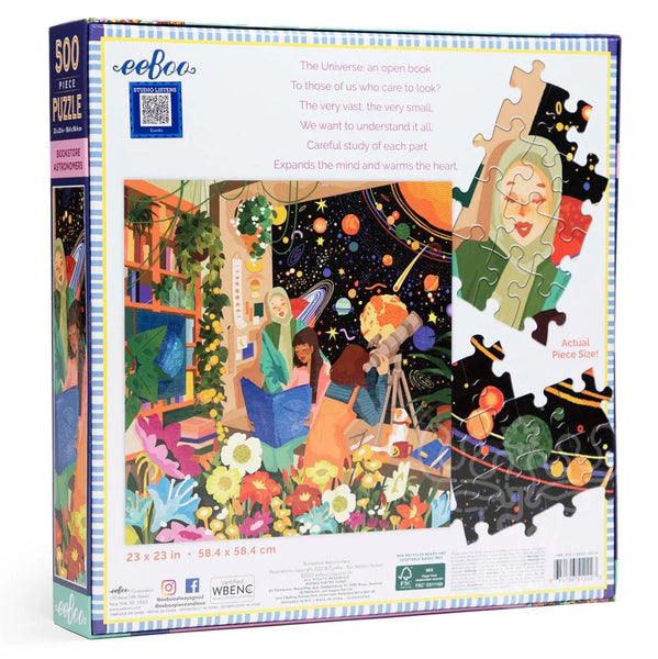 500 Piece Puzzle: Bookstore Astronomers - Ages 9+