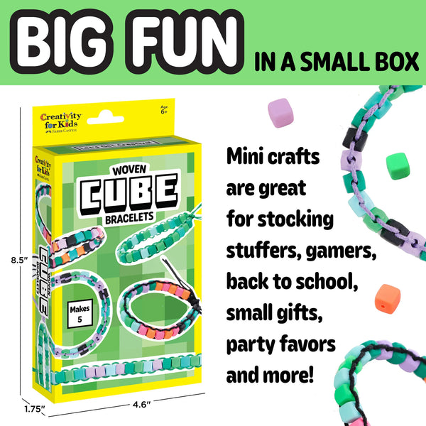Creativity For Kids: Mini Kit Woven Cube Bracelets - Ages 6+