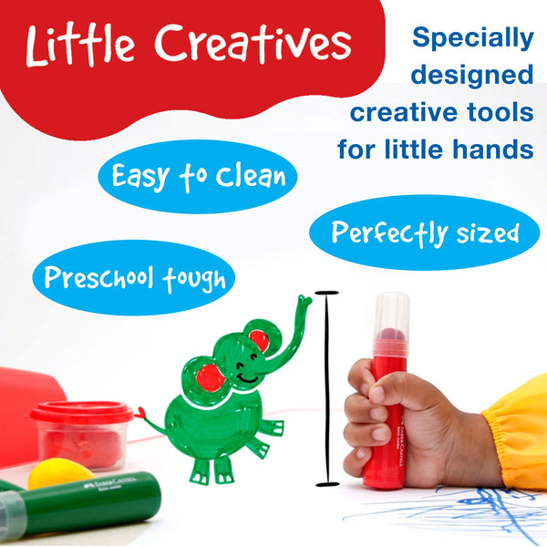 FC: Little Creatives 6 Extra Jumbo Ultra Washable Markers - Ages 3+