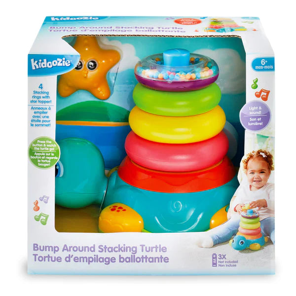 Kidoozie: Bump Around Stacking Turtle - Ages 6mths+
